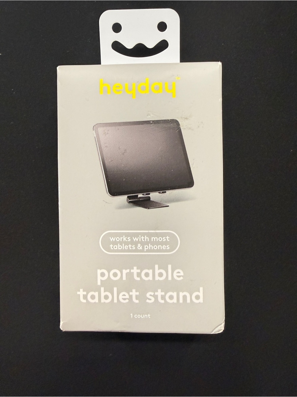 Heyday Portable Tablet Stand Gunmetal Adjustable Folding Desk Dock Phone Mount